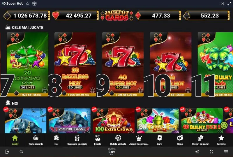 Funcții și Jackpot Cards de la 40 Super Hot