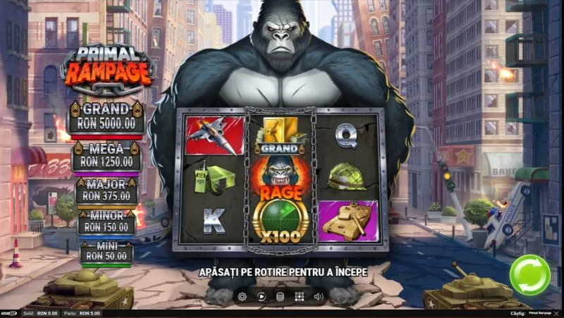 Jocul de slot Primal Rampage