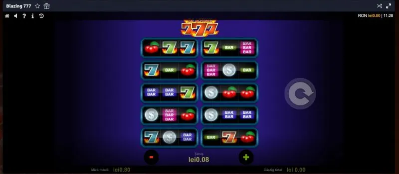 Jocul de slot Blazing 777