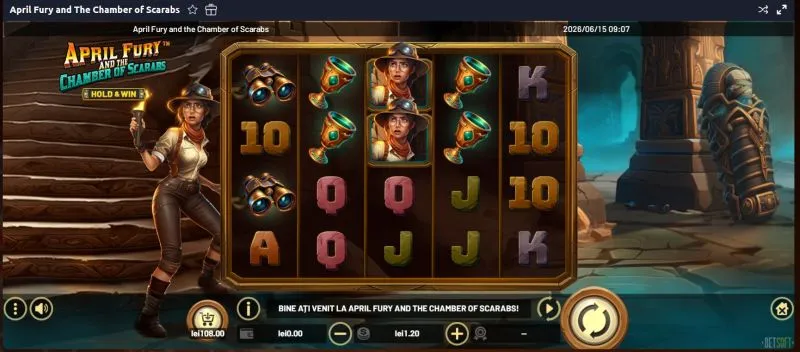 Jocul de slot April Fury and the Chamber of Scarabs