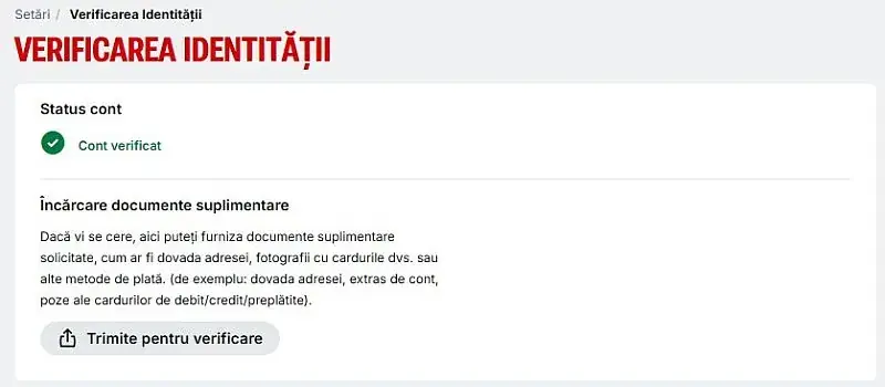 Verificar identitate