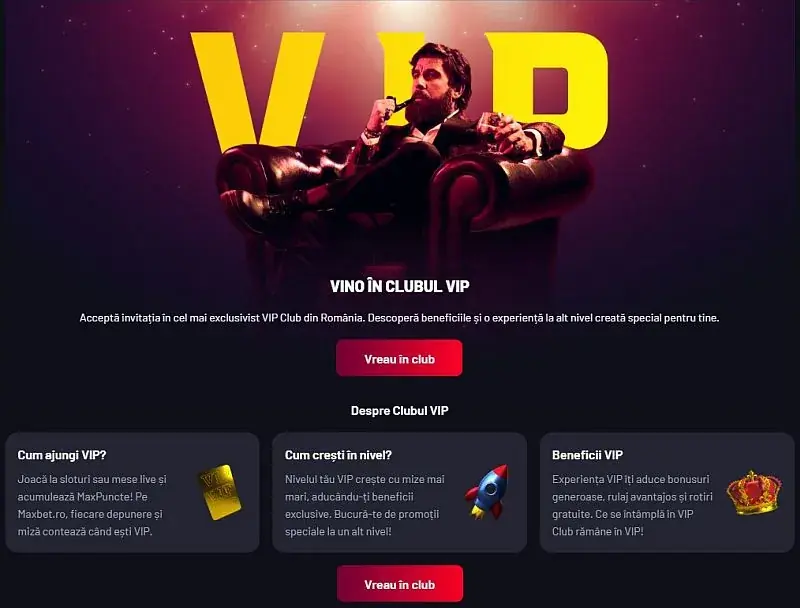 Programul VIP la Maxbet Casino