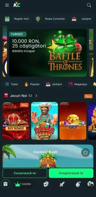 Aplicația mobilă la King Casino