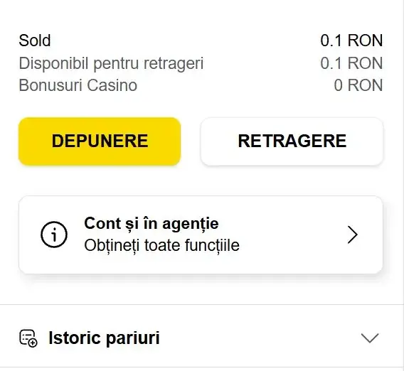 Sectiunea contul meu la Fortuna Casino
