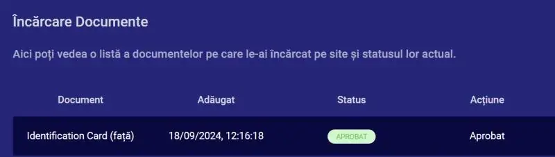Sectiunea contul meu la BetMen Casino