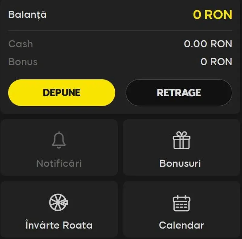 Sectiunea contul meu la 888 Casino
