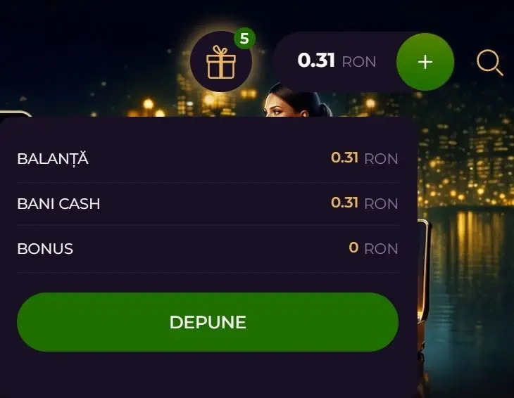 Sectiunea contul meu la CashPot Casino