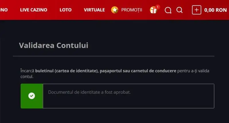 Sectiunea contul meu la Magnumbet Casino