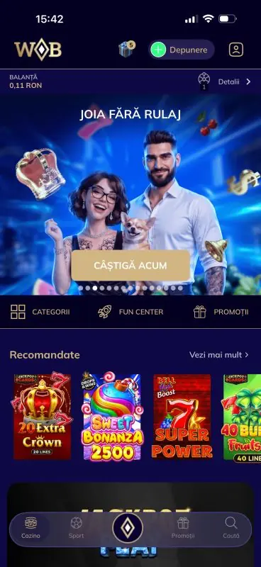 WinBoss aplicație și casino mobil